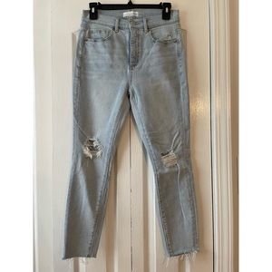 LOFT High Waist Skinny Ankle Jeans